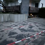 Die fertig eingesandete Pflasterfläche
